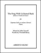 The Frog With Lichened Back Unison choral sheet music cover